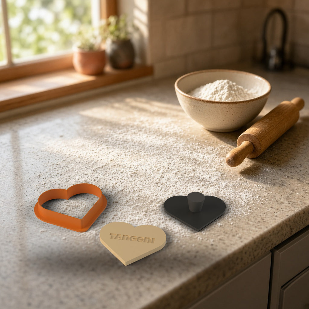 Windhoek 3D custom cookie cutter in a kitchen