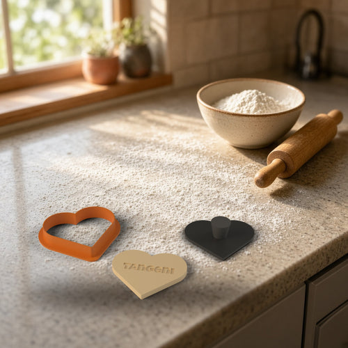 Windhoek 3D custom cookie cutter in a kitchen