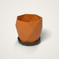 Windhoek 3D faceted succulent planter with drip tray